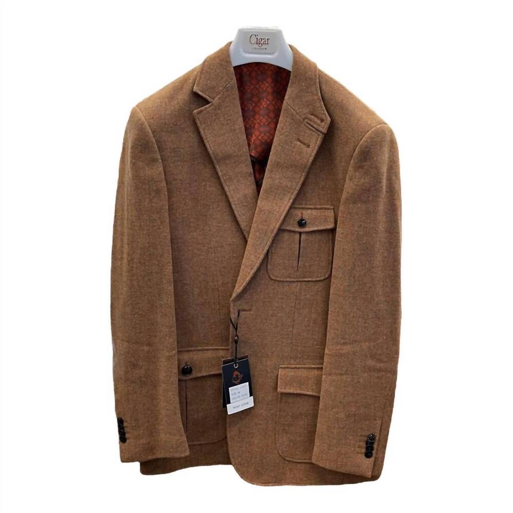 NEW CIGAR men's wool sport coat in brown